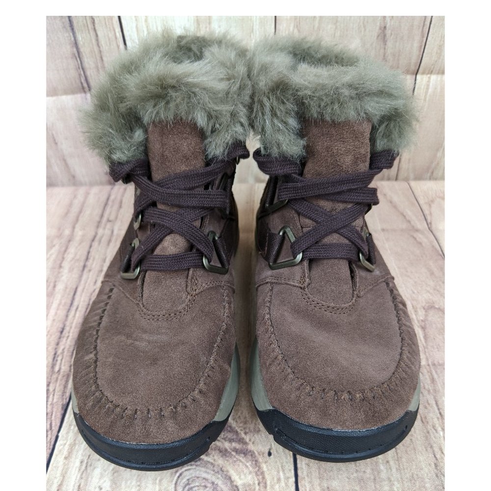 COLUMBIA Maragal Mid Boot Brown Suede Waterproof Winter Boots Sz 5.5 - Picture 3 of 9